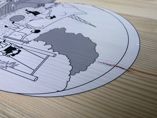 Уф печать на дереве